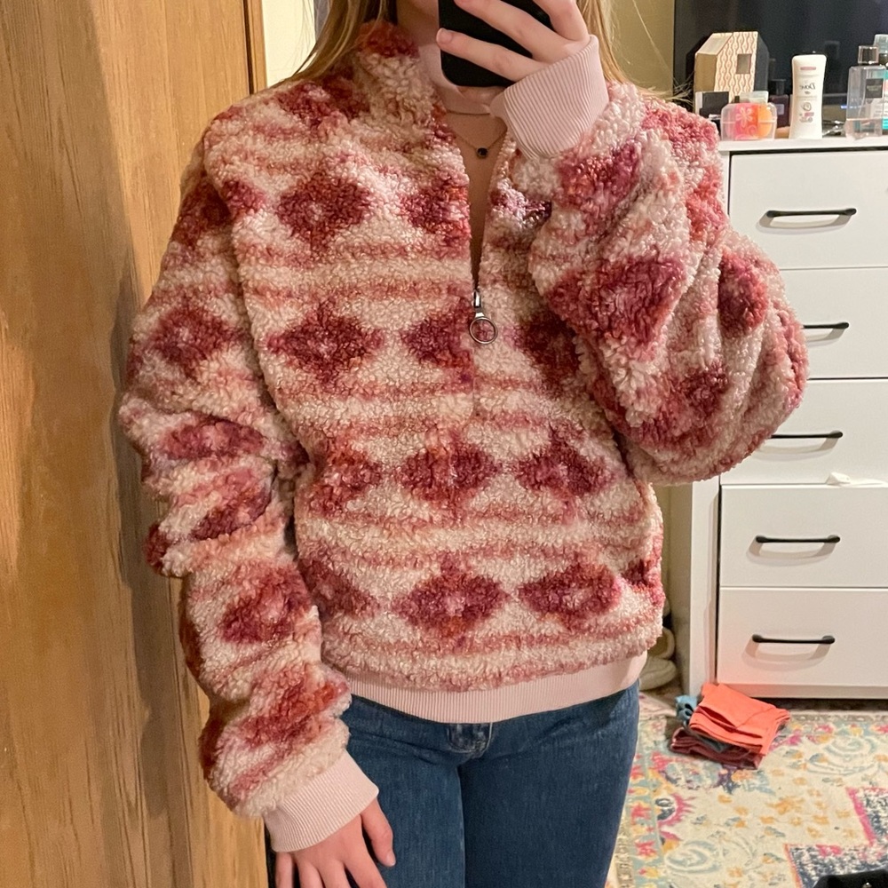 lucky brand sherpa sweatshirt